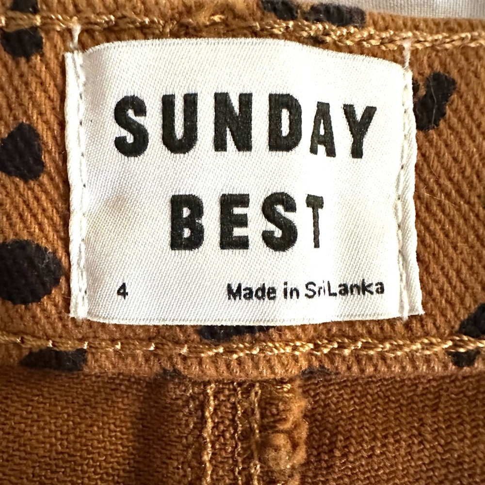 Aritzia Sunday Best Cheetah-print Jean Shorts, NWOT, 4 - Picture 3 of 5